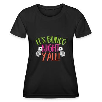 Bunco Dice Game - Women's Functional T-Shirt - black - Front - AI Model Female 172 light (172cm)