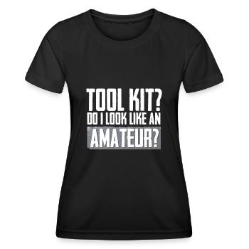 Duct Tape Panzertape Handwerker Klebeband - Frauen Funktions-T-Shirt - Schwarz - Vorne - AI Model Female 172 light (172cm)