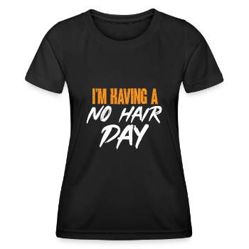 Bald Head Baldness Beard Bald Head - Women's Functional T-Shirt - black - Front - AI Model Female 172 light (172cm)