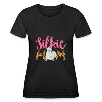 Seidenhuhn Poulet soyeux - T-shirt sport Femme - noir - Devant - AI Model Female 172 light (172cm)