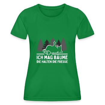 J'aime les arbres qui se taisent - T-shirt sport Femme - vert - Devant - AI Model Female 172 dark (172cm)
