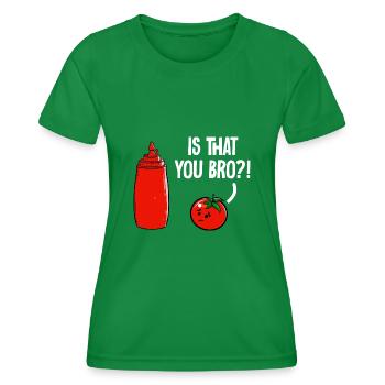 Ketchup Tomato ketchup - Women's Functional T-Shirt - kelly green - Front - AI Model Female 172 dark (172cm)