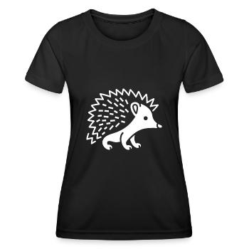 hérisson - T-shirt sport Femme - noir - Devant - AI Model Female 172 light (172cm)