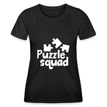 Puzzle Squad Hobby Puzzler-Puzzle - Frauen Funktions-T-Shirt - Schwarz - Vorne - AI Model Female 172 light (172cm)