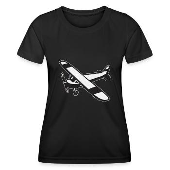 Modèle d’avion télécommandé - T-shirt sport Femme - noir - Devant - AI Model Female 172 light (172cm)