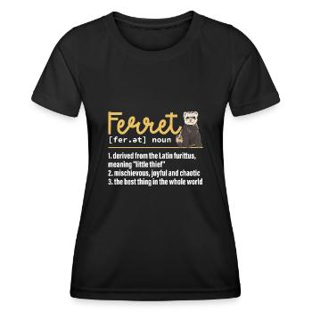 Frettchen Besitzer Frettchen - Frauen Funktions-T-Shirt - Schwarz - Vorne - AI Model Female 172 light (172cm)