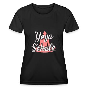 Yoga instead of school Yoginis Gift Idea - Women's Functional T-Shirt - black - Front - AI Model Female 172 light (172cm)