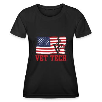 Vet Tech Veterinary Medicine Veterinary Technician - Women's Functional T-Shirt - black - Front - AI Model Female 172 light (172cm)