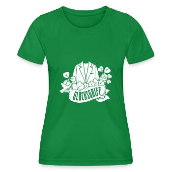 Thrift Shop Glücksgriff Liebe Secondhand Läden - Frauen Funktions-T-Shirt - Kelly Green - Vorne - AI Model Female 172 dark (172cm)