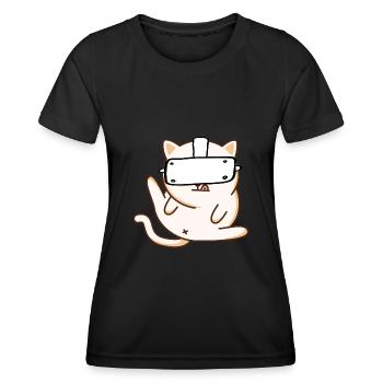 VR Cat - Virtual Reality - Women's Functional T-Shirt - black - Front - AI Model Female 172 light (172cm)