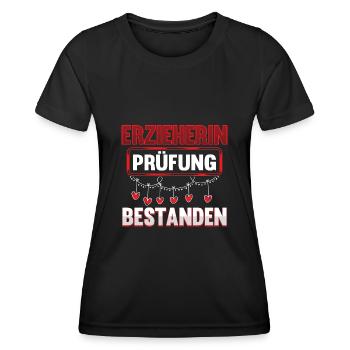 Erzieherin Prüfung bestanden Kita Kindergarten - Frauen Funktions-T-Shirt - Schwarz - Vorne - AI Model Female 172 light (172cm)