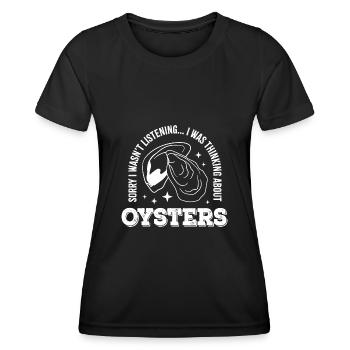 Seafood Chef Huîtres Delicious Food Chef - T-shirt sport Femme - noir - Devant - AI Model Female 172 light (172cm)