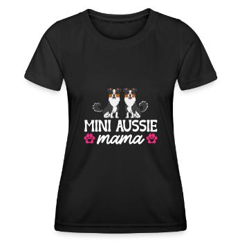 Miniature Australian Shepherd - Women's Functional T-Shirt - black - Front - AI Model Female 172 light (172cm)