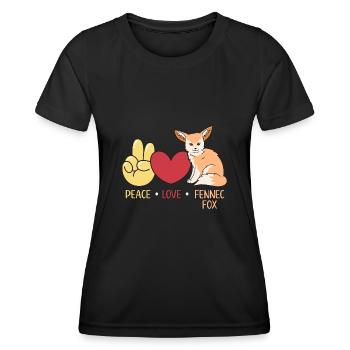 Fennek Fox Fennec Fox Desert Fox - Women's Functional T-Shirt - black - Front - AI Model Female 172 light (172cm)