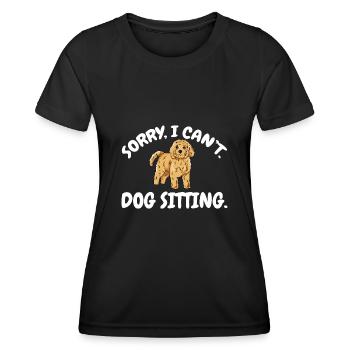 Pet Sitting Cat Dog Pet Sitter - Women's Functional T-Shirt - black - Front - AI Model Female 172 light (172cm)