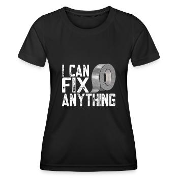 Duct Tape Panzertape Handwerker Klebeband - Frauen Funktions-T-Shirt - Schwarz - Vorne - AI Model Female 172 light (172cm)