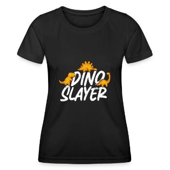 Dino Nuggets Dinosaurier Chicken Nuggets - Frauen Funktions-T-Shirt - Schwarz - Vorne - AI Model Female 172 light (172cm)