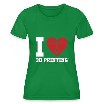 3D Drucker 3D Druck - Frauen Funktions-T-Shirt - Kelly Green - Vorne - AI Model Female 172 dark (172cm)