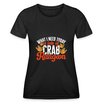 Krabben Rangoon Crab Rangoon - Women's Functional T-Shirt - black - Front - AI Model Female 172 light (172cm)