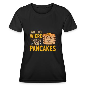 Crêpes Petit-déjeuner Crêpes - T-shirt sport Femme - noir - Devant - AI Model Female 172 light (172cm)