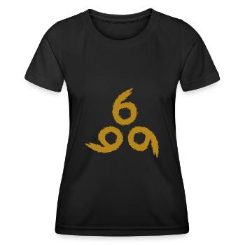 666 Or - T-shirt sport Femme - noir - Devant - AI Model Female 172 light (172cm)