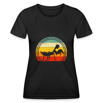 Mante religieuse, collectionneur d’insectes, entomologiste - T-shirt sport Femme - noir - Devant - AI Model Female 172 light (172cm)