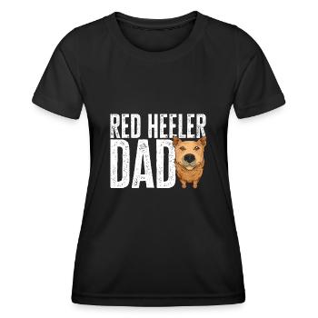 Australian Cattle Dog Red Blue Heeler - Frauen Funktions-T-Shirt - Schwarz - Vorne - AI Model Female 172 light (172cm)