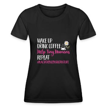 Lactation Consultant IBCLC - Women's Functional T-Shirt - black - Front - AI Model Female 172 light (172cm)