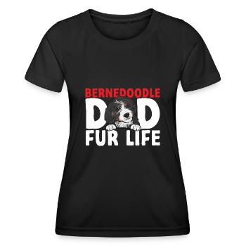 Chien Bernedoodle - T-shirt sport Femme - noir - Devant - AI Model Female 172 light (172cm)