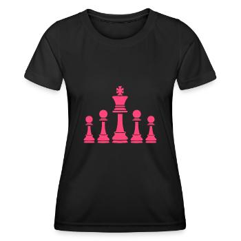 Jeux échecs - T-shirt sport Femme - noir - Devant - AI Model Female 172 light (172cm)