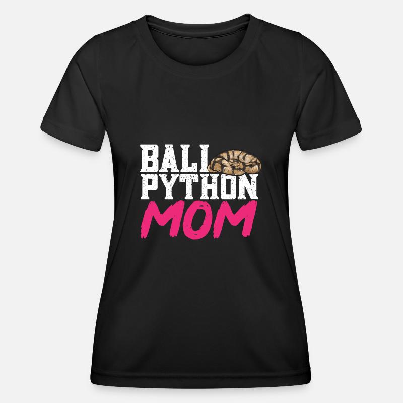 Ball Python Snake King Python - T-shirt sport Femme - noir