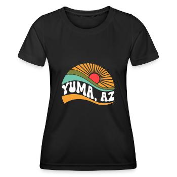 Sonnenuntergang Yuma Arizona Erlebnis - Frauen Funktions-T-Shirt - Schwarz - Vorne - AI Model Female 172 light (172cm)