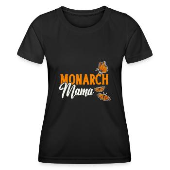Monarque papillon monarque américain papillon monarque - T-shirt sport Femme - noir - Devant - AI Model Female 172 light (172cm)