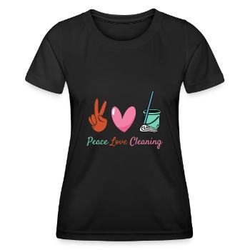 Domestic help, cleaner, housekeeper - Women's Functional T-Shirt - black - Front - AI Model Female 172 light (172cm)