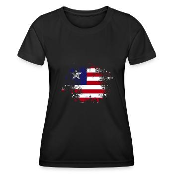 Liberia Flag Liberians - Women's Functional T-Shirt - black - Front - AI Model Female 172 light (172cm)