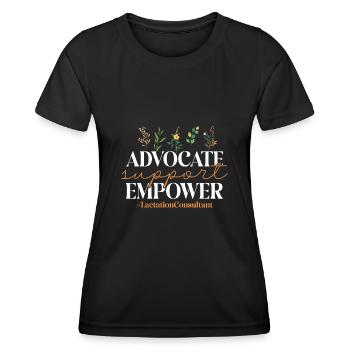Lactation Consultant IBCLC - Women's Functional T-Shirt - black - Front - AI Model Female 172 light (172cm)