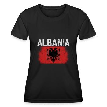 Albanian Flag Albanian Eagle Shqiponja - Women's Functional T-Shirt - black - Front - AI Model Female 172 light (172cm)