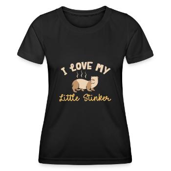 Furet, propriétaire de furet - T-shirt sport Femme - noir - Devant - AI Model Female 172 light (172cm)