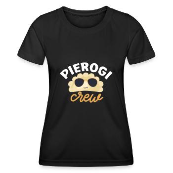 Pierogi polonais - T-shirt sport Femme - noir - Devant - AI Model Female 172 light (172cm)