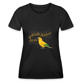 Perruche Perroquet Perruche Oiseau - T-shirt sport Femme - noir - Devant - AI Model Female 172 light (172cm)