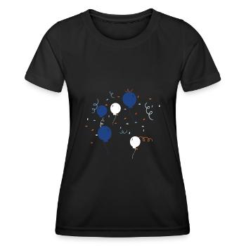 Ballons colorés - T-shirt sport Femme - noir - Devant - AI Model Female 172 light (172cm)