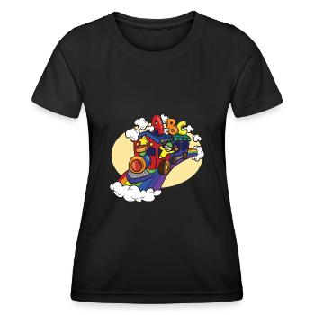 ABC Zug für Kinder zurück zum Schulkindergarten - Frauen Funktions-T-Shirt - Schwarz - Vorne - AI Model Female 172 light (172cm)