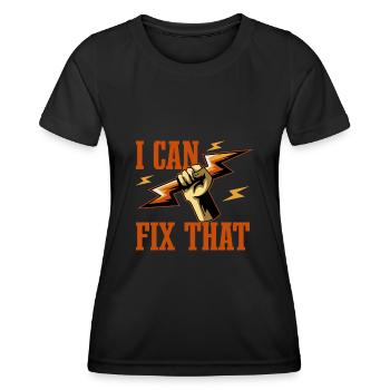 Correction de ce dicton ironique des circuits - T-shirt sport Femme - noir - Devant - AI Model Female 172 light (172cm)