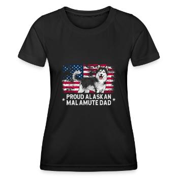 Alaskan Malamute Hund - Frauen Funktions-T-Shirt - Schwarz - Vorne - AI Model Female 172 light (172cm)