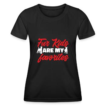 Pet Sitting Cat Dog Pet Sitter - Women's Functional T-Shirt - black - Front - AI Model Female 172 light (172cm)