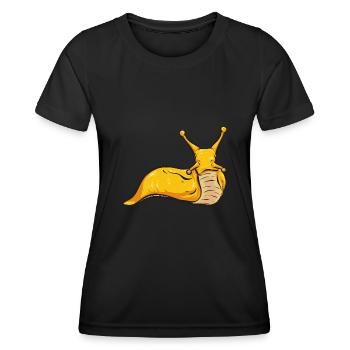 Banana Snail Snail - Women's Functional T-Shirt - black - Front - AI Model Female 172 light (172cm)