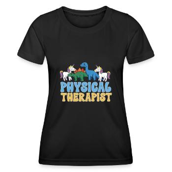 Physiotherapie Kinderphysiotherapeutin - Frauen Funktions-T-Shirt - Schwarz - Vorne - AI Model Female 172 light (172cm)