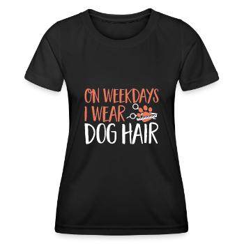 Salon de coiffure pour chiens - T-shirt sport Femme - noir - Devant - AI Model Female 172 light (172cm)