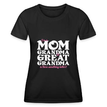 Great-grandmother great-grandmother great-grandchildren - Women's Functional T-Shirt - black - Front - AI Model Female 172 light (172cm)