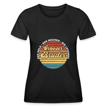 Grosser bruder - Frauen Funktions-T-Shirt - Schwarz - Vorne - AI Model Female 172 light (172cm)